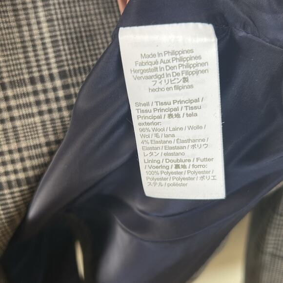 J.Crew Sommerset Blazer in Grey Plaid Italian Wool Quiet Luxury Size 2 NWT - Picture 5 of 6